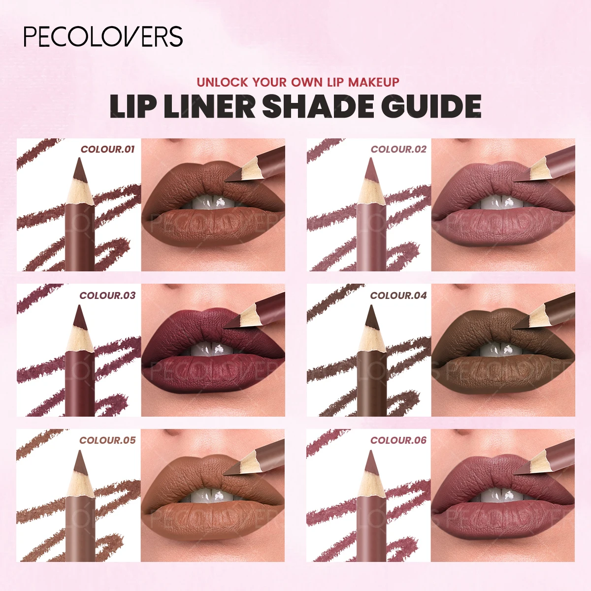 1PC Matte Lip Liner - Pencil F - Lip Liner Pencil のレビューと価格