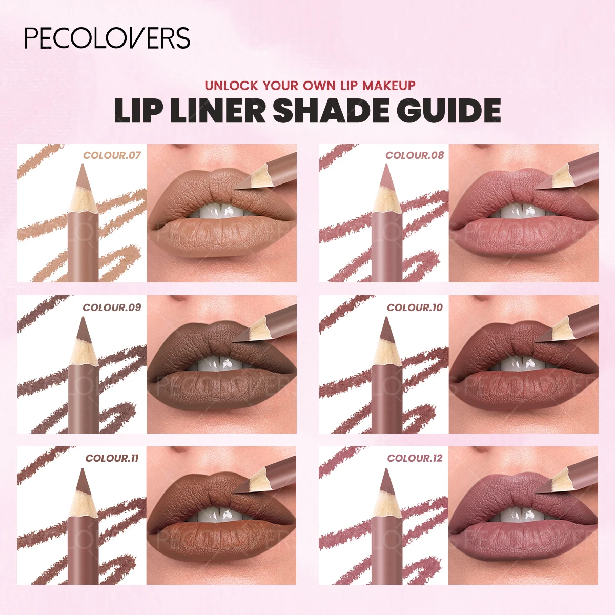 1PC Matte Lip Liner - Pencil F - Lip Liner Pencil のレビューと価格
