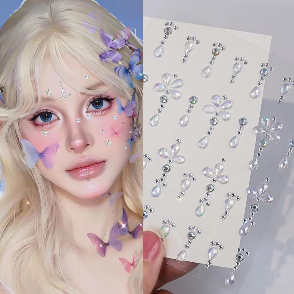 1 Sheet 3D Aurora Crystal Rhin - Beauty Gems Makeup のレビューと価格