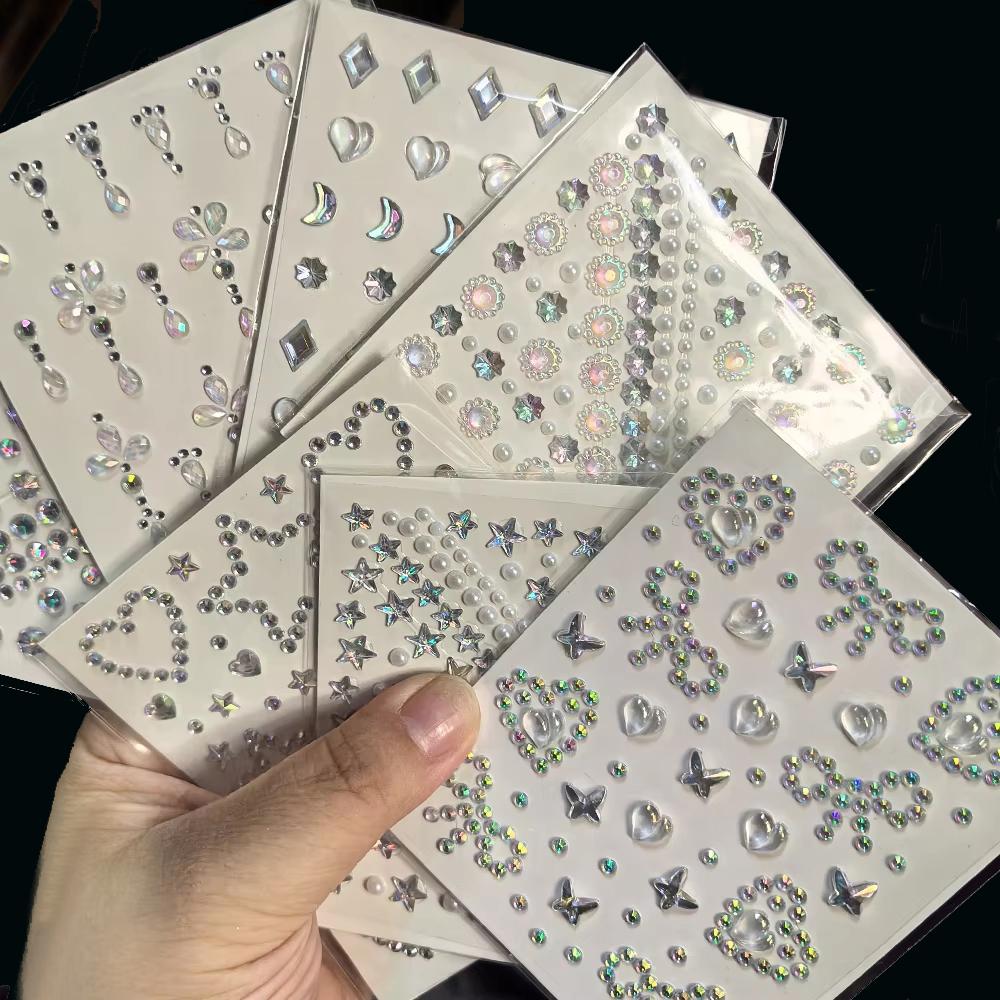 1 Sheet 3D Aurora Crystal Rhin - Beauty Gems Makeup のレビューと価格
