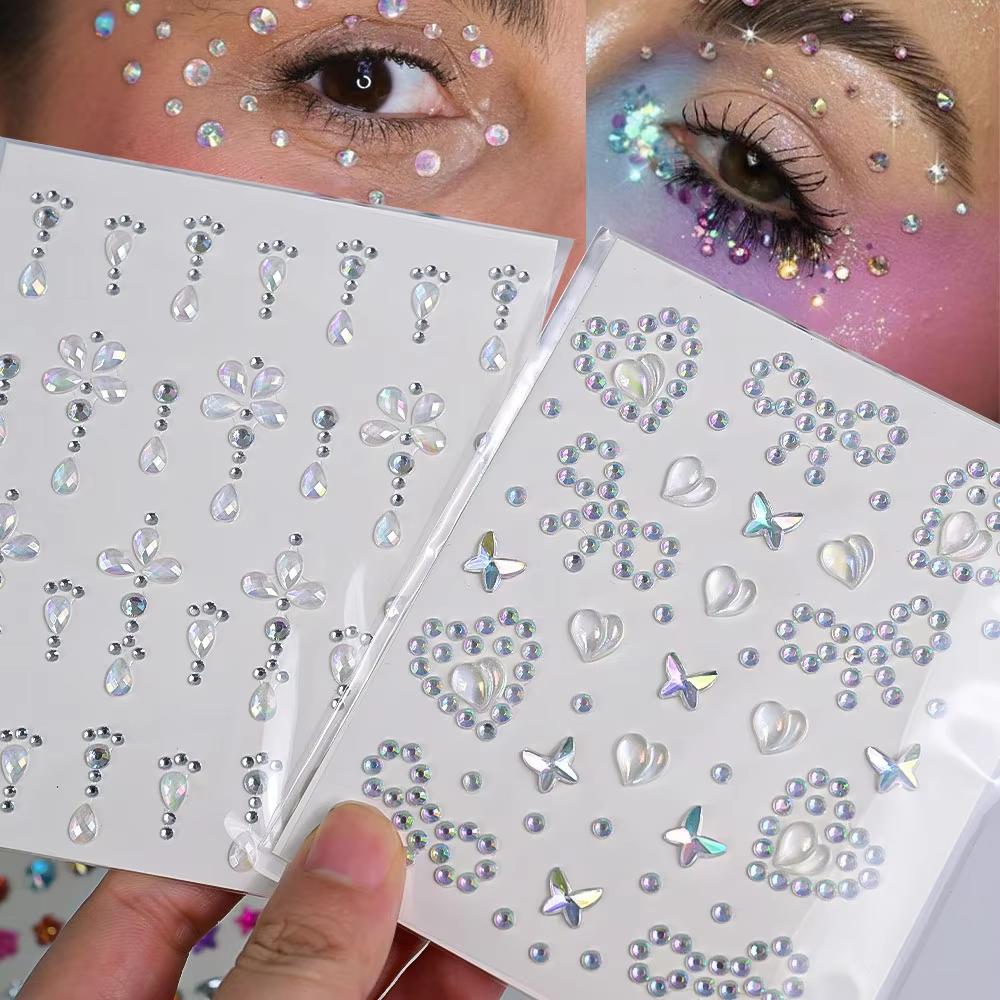 1 Sheet 3D Aurora Crystal Rhin - Beauty Gems Makeup のレビューと価格