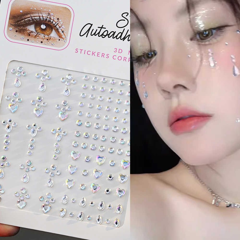 1pcs Face Diamond Water Drops  - Beauty Gems Makeup のレビューと価格