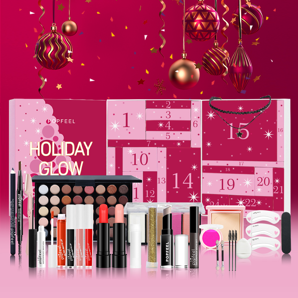 POPFEEL 24 Day Holiday Glow Ad - Beauty Makeup Gift Sets のレビューと価格